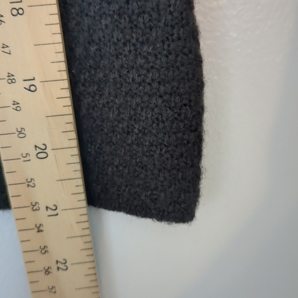 Cynthia Rowley Sweater Women's Large Black Gold Clasps Biker Rocker - Picture 8 of 9